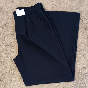 NWT Women's Abercrombie & Fitch Navy Sloane Wide-Leg Trousers Sz 10/30